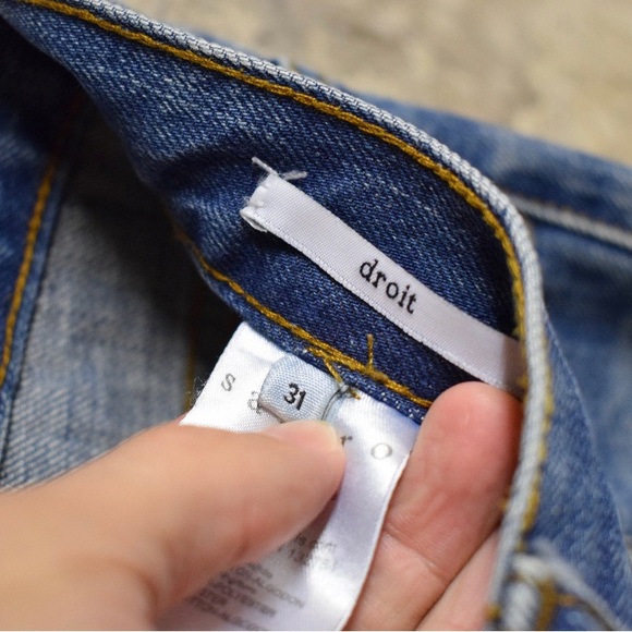 Sandro Paris Jeans Droit Slim Fit Blue Denim Jeans Size 31 - Picture 3 of 4